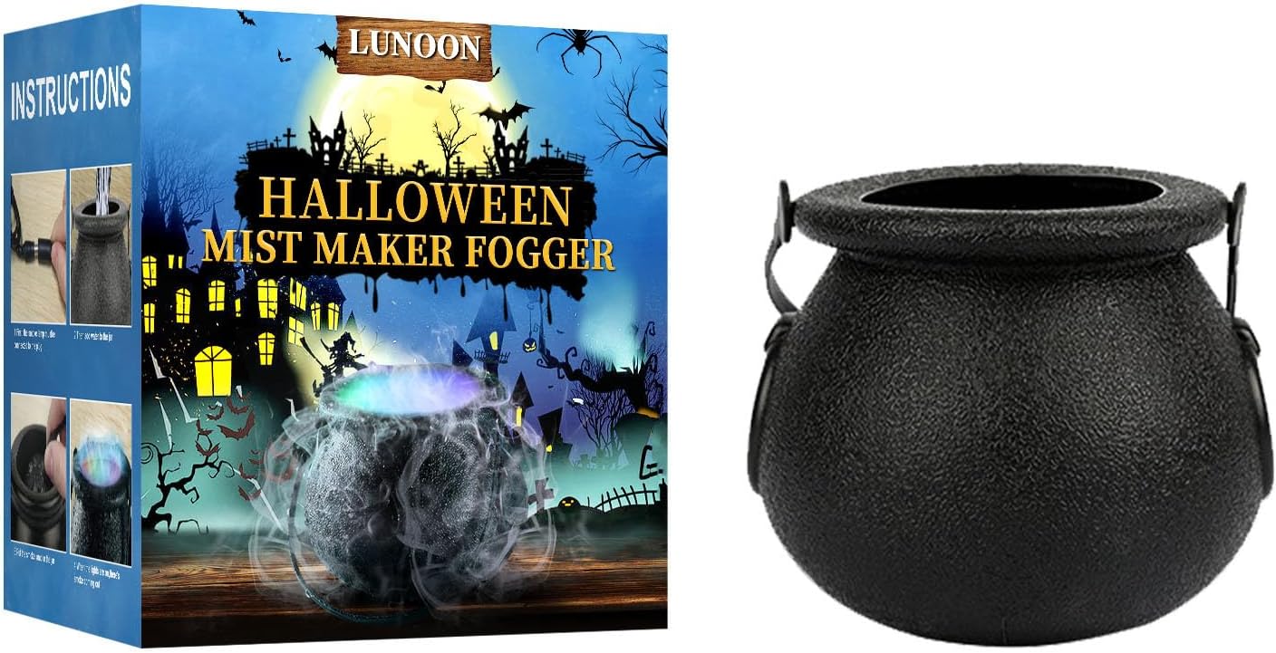 kcavykas Halloween LED Witch Jar Atomizer Lamp, Black, 13.34x4.33in - Decor - Image 8