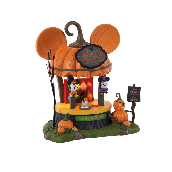 Department 56 Disney Village Balloon Darts Game Stand Light Up Building 6.1 Inch