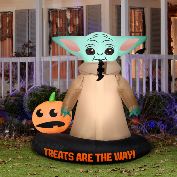 Staked Halloween Jack-O-Lantern Inflatable Outdoor Decoration