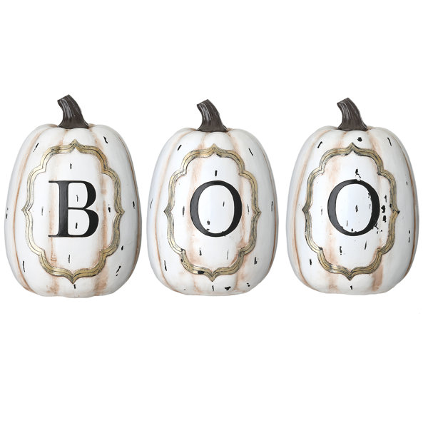 13" Halloween BOO Pumpkin Assortment