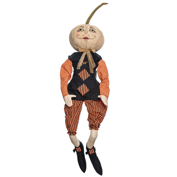 Armand Pumpkin Halloween Joe Spencer Gathered Traditions Art Doll Figure