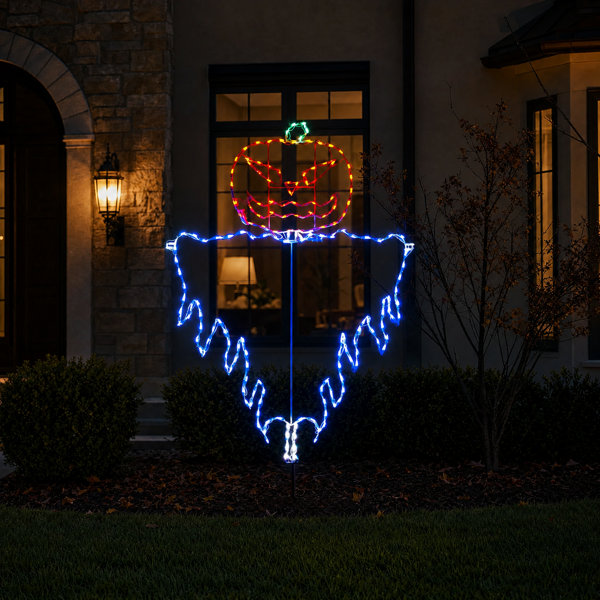 Plastic Halloween Jack-O-Lantern Outdoor Lights