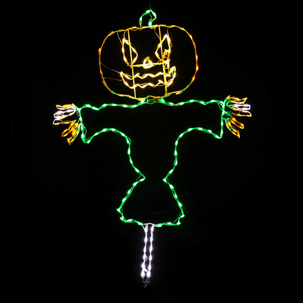 Plastic Halloween Jack-O-Lantern Outdoor Lights