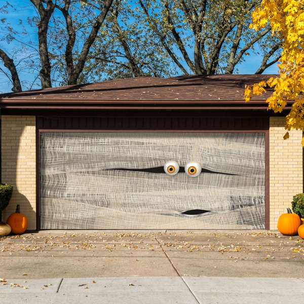 Mummy Halloween Garage Door Banner - Outdoor Decorations