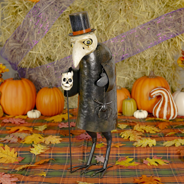 25.5in. Tall Iron Vulture Halloween Figurine - Vesper
