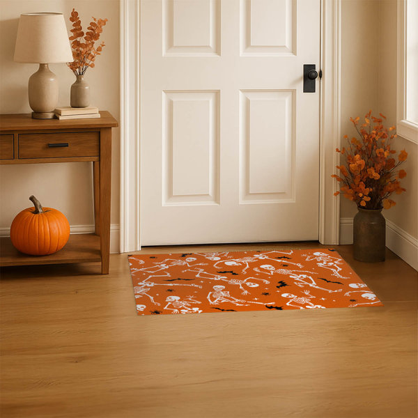 Skeleton Boogie Non-Slip Indoor Door Mat