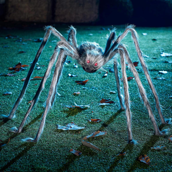 Halloween Outdoor Decorations Giant Spider, Scary Spider Props For Yard Lawn Halloween Outside Decor And Indoor Party Decor