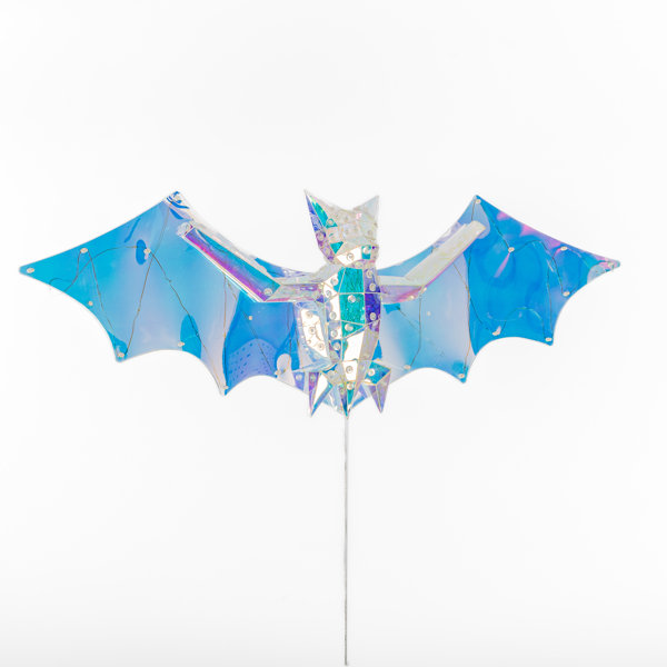 24.4 Inch USB Electric Lighted Halloween Holographic Hanging Bat