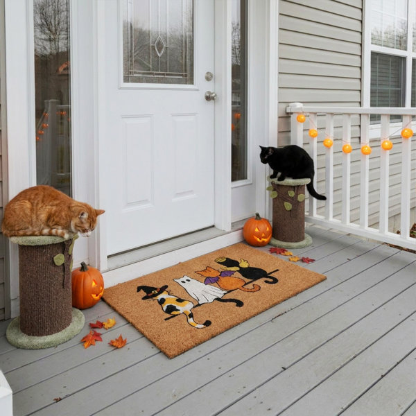 Halloween Cat Crew Doormat, 24"x36"