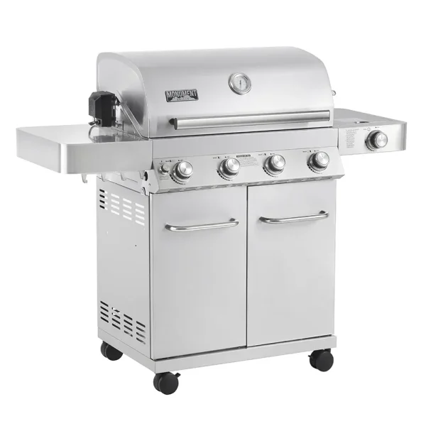 Monument Grills Stainless Steel 4 Burner Propane Gas Grill With Rotisserie - 17842